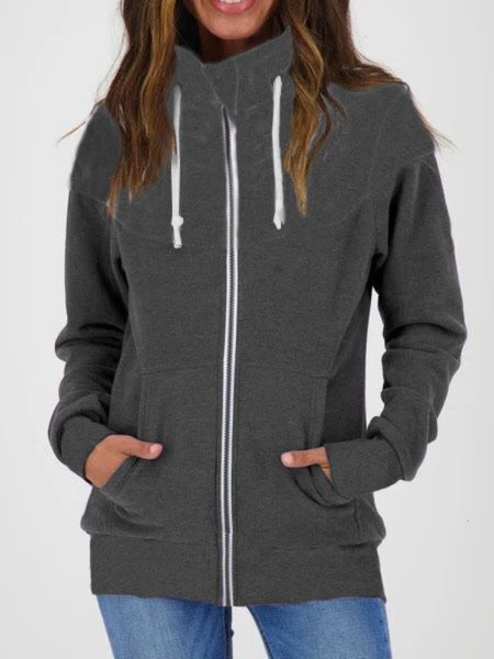 

women's hoodies sweatshirts in european american velvet sweater loose women clothing zipper solid coat autumn winter 221128, Black