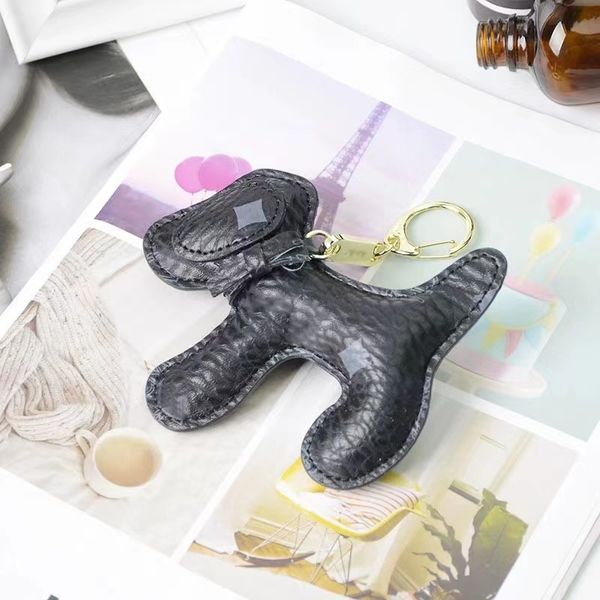 

charms dog bag parts & accessories keychain backpack chain pendant creative pu animal dogs backpack for gift, Black