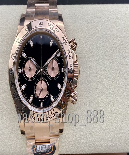 

bt factory extra-thin mens watch 40mm x 12.2mm 116520 116500 panda watches 904l steel chronograph cal.4130 movement mechanical automatic men, Slivery;brown