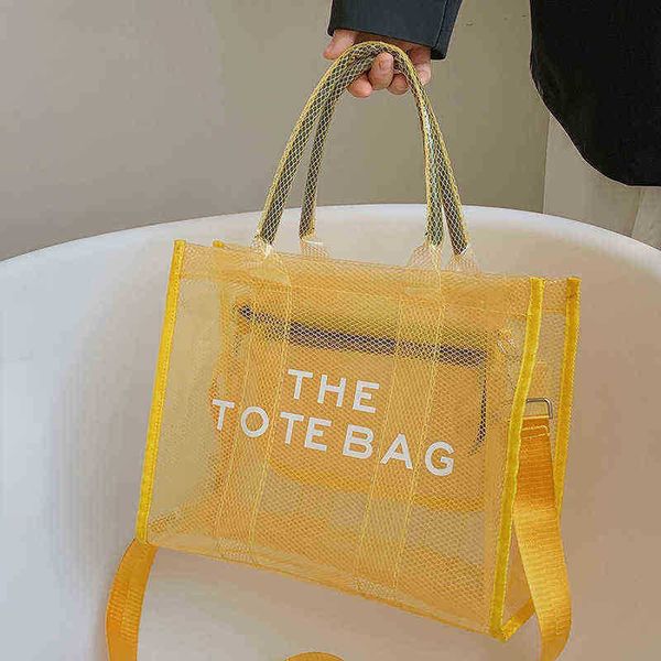 

marc tote bag evening designer bags the women hand candy color transparent jelly shopping pvc mesh beach handbag 220617