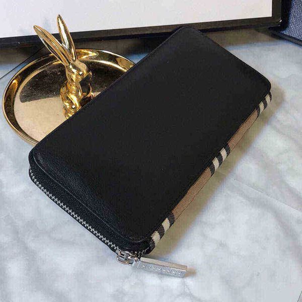 

classic wallet women and men leather designer clutch luxury long zipper purses card holder 221129, Red;black