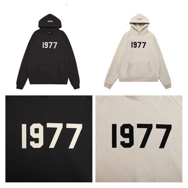 

hoodies hweatshirts fog flocking printing 1977 digital essentials couple's oversize jacket, Black