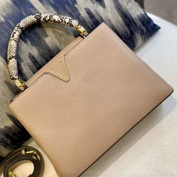 

designer bags woman capu bags luxury tote bag handbags serpentine handle lady crossbody shoulder purse fashion shopping totes leather 5a
