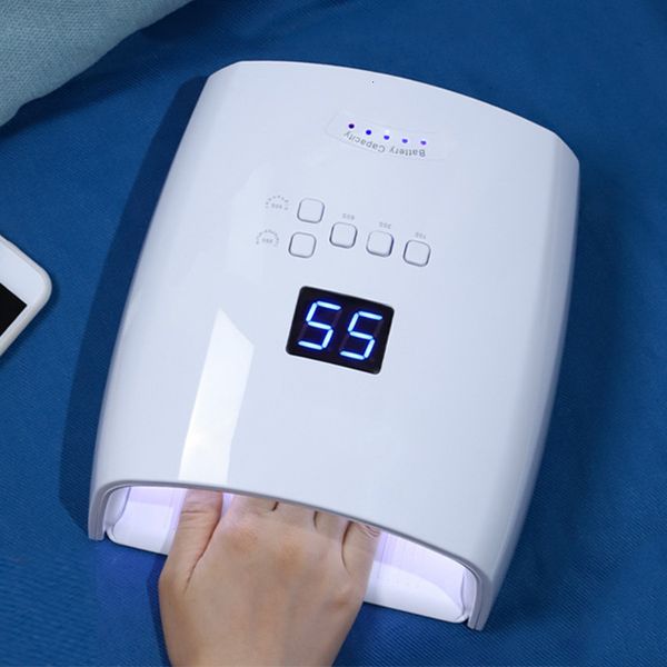 

nail dryers s10 rechargeable lamp uv led wireless gel polish dryer oven pedicure manicure light cordless 221129