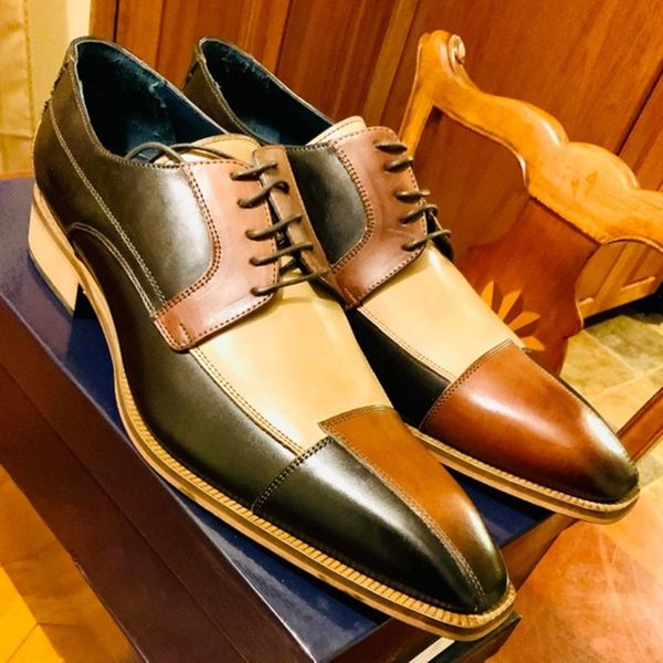 

boots ankle boots for men dress shoes mixed colors handmade lace up motorcycle boots pu leather men shoes botas hombre 221129, Black