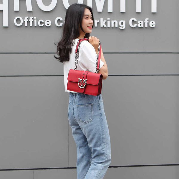 

designer pinkos handbag women's brick chain small one shoulder cross