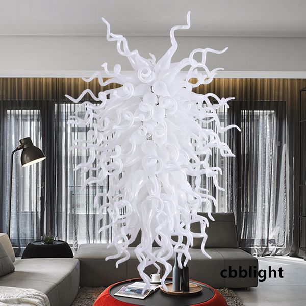 

modern crystal chandeliers lamps white color 28x48 inches chihuly style hand blown glass chandelier led lights diy ceiling lighting hanging
