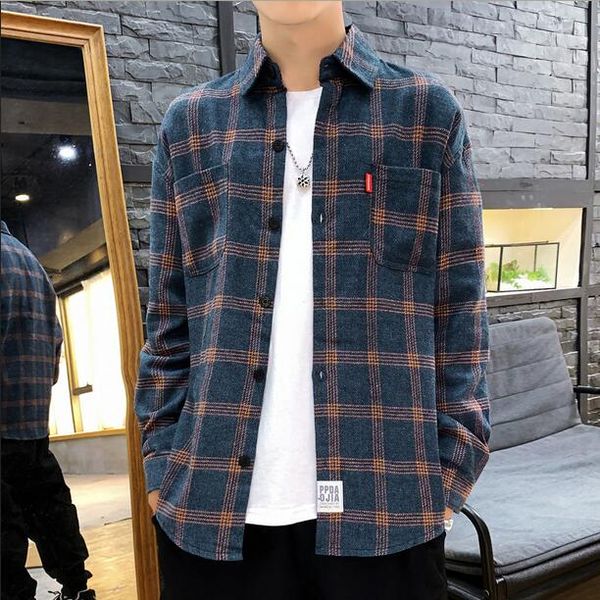 

men plaid shirt long sleeve spring social casual men shirts, White;black