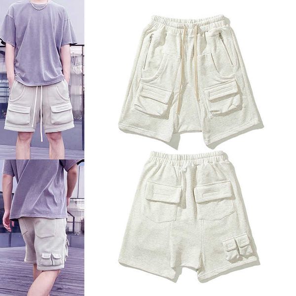 

men's shorts far archive multi-pocket functional casual drawstring shorts men trendy fashion shorts t221129 t221129, White;black