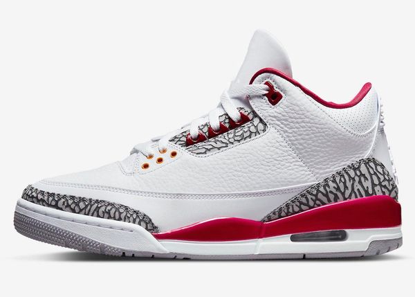 

2022 authentic 3 cardinal red shoes 3s white light curry cement grey men women sports sneakers with original box ct8532-126