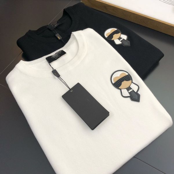 

designers men womens pullover sweater hoodie senior christmas wool sweater leisure autumn winter omfortable turtleneck small round neck, White;black