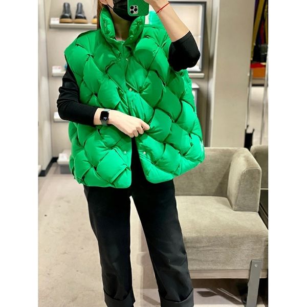 

women's vests 315214 women down jacket hight quality green vest fashion winter coat vest female white duck down casual women's clo, Black;white