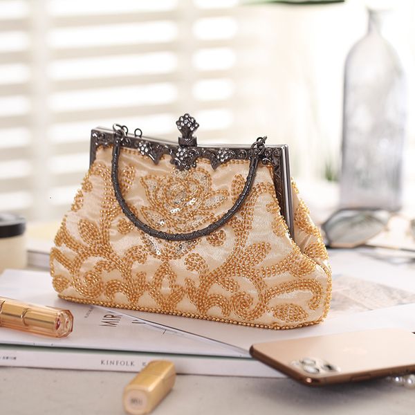 

evening bags luxury handmade beaded embroidery bag for women classic vintage banquet party clutches ladies wedding handbags bolas 221128