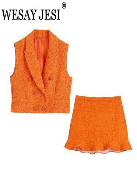 

suit wesay jesi fashion women suits blazer jacket sleeveless lapels double brea, White;black