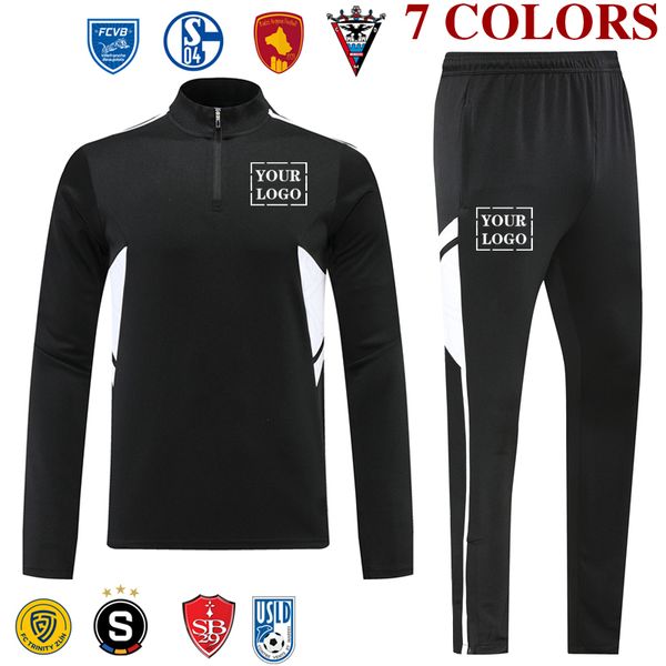 

casual men's tracksuits soccer training sets personal group custom printed fc zlin fcvb villefranche mirandes rodez sparta prague stade, Gray