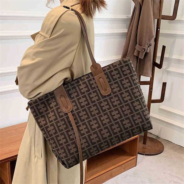 

purses live bag women's large capacity new style letter one shoulder printed versatile commuter tote bag