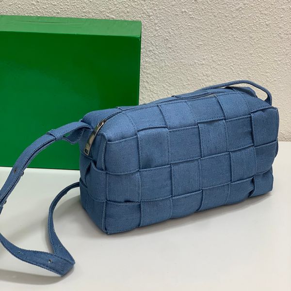 

designer woven denim shoulder bag womens amrpit purse tote wallet square crossbody backpack fashion casual travel shopping purse clutch sliv