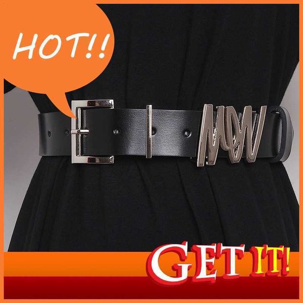 

fashion design belt korean new style matching drs waist closure fashion decoration personality letter pin buckle pu decorative women's, Black;brown