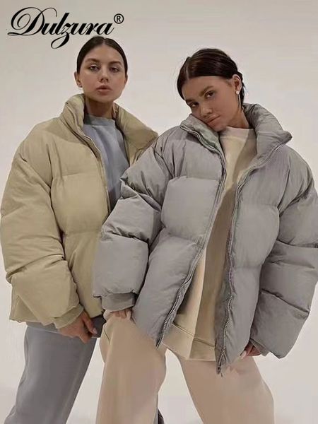 

wo dulzura winter zipper casual y2k clothes loose over sized for women korean fashion streetwear pocket warm coats 221129, Black;brown