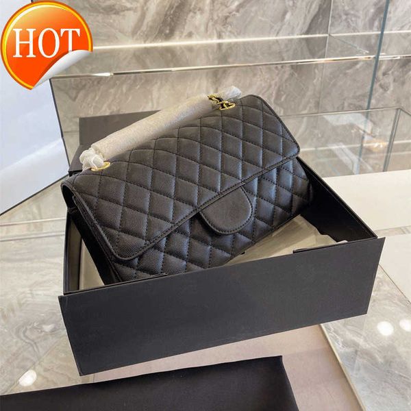 

women's luxury designer shoulder bags fashion women's classic clamshell caviar envelope bag texture gold chain shoulders oblique c