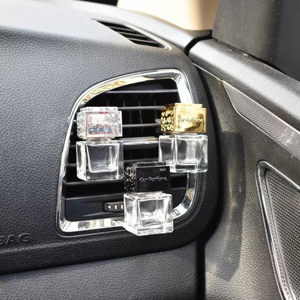 

air freshener ornament clip perfume bottle pendant essential oils diffusers auto car hanging glass bottle car-styling