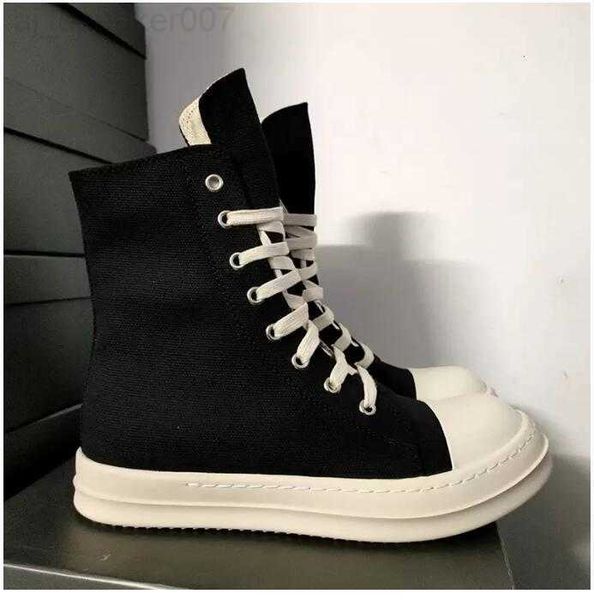 

rick shoes dress black thick bottom increase dark owens mens canvas casual short boots female board retro dissol shoe xsod