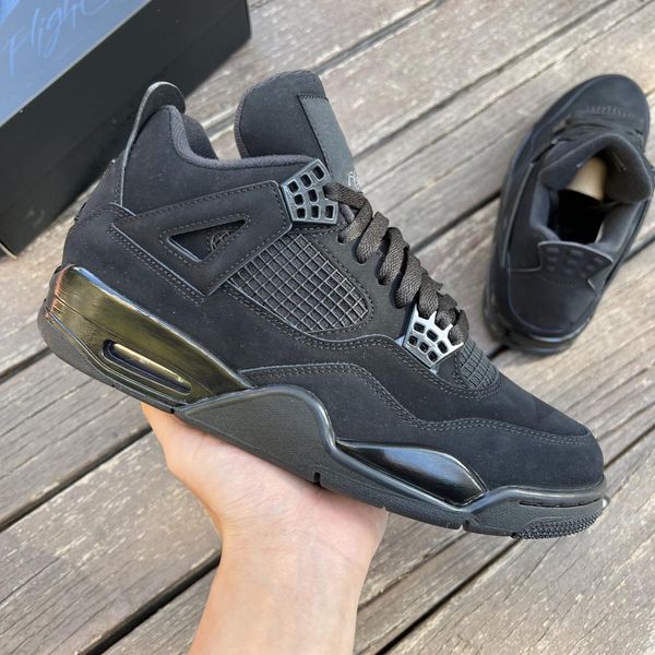 

authentic 4 black cat basketball shoes black light graphite 4s men sports sneakers with original box size us7-13 cu1110-010
