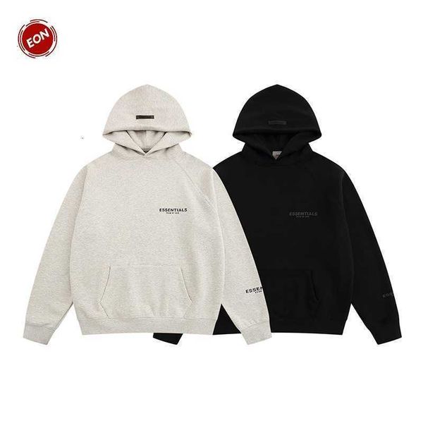 

hoodies sweatshirts eon men's wear 2022 new essentials f og reflective small label plush hoodief, Black