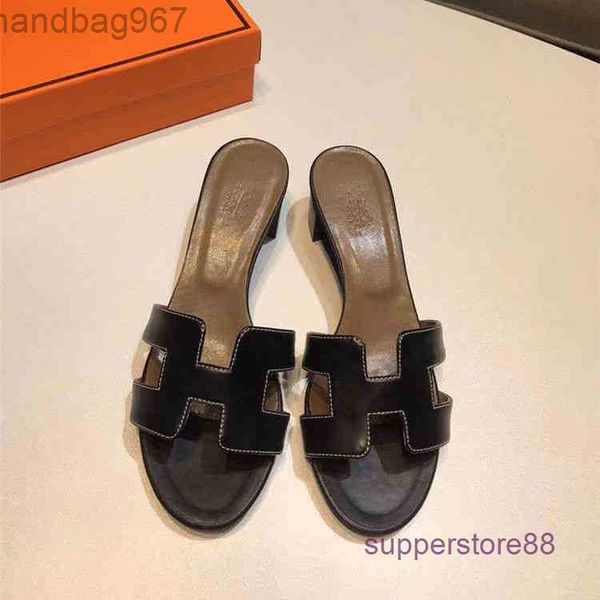 

sandals herme designer slippers shoes h slipper 2022 organ 2022 summer flop casual soes leater have logo, Black