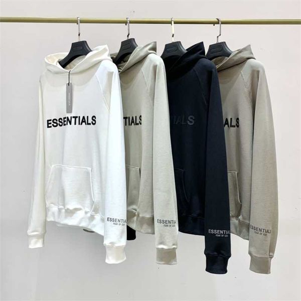 

hoodies hweatshirts essentials men's and women's fashion simple trend street solid color hoodie with four colors to choose from, Black