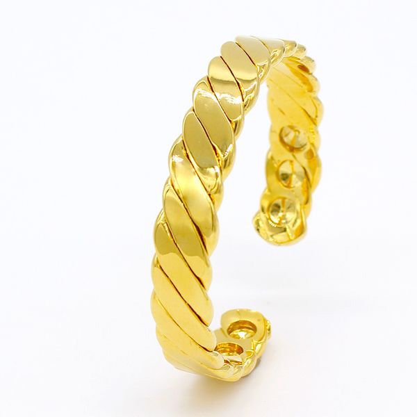 

9ct gold gold loop bangle bracelet charm ladies men women's heavy filled, Black