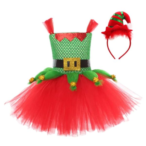 

fairy girls christmas dresses baby girl costume gift kids xmas red green tutu vestidos children new year party dress fs7834, Red;yellow