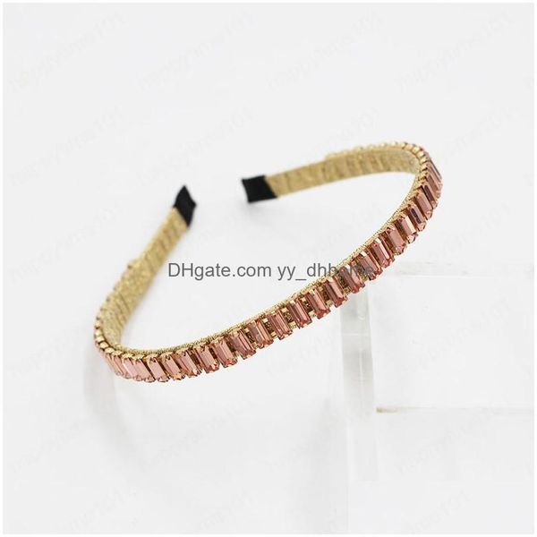 

headbands colorf rhinestone meatl hairband knotted headband adt hair accessories drop delivery jewelry hairjewelry dhsep, Silver