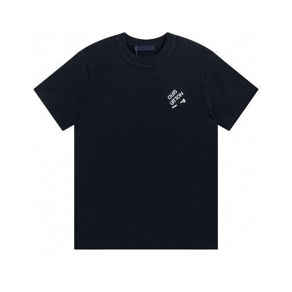 

men's plus tees & polos round neck embroidered and printed polar style summer wear with street pure cotton 22dg, Black;brown