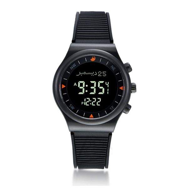 

wristwatches muslim azan watch for prayer with qibla compass adhan alarm hijri calendar islamic al harameen fajr time wristwatch arabic cloc, Slivery;brown