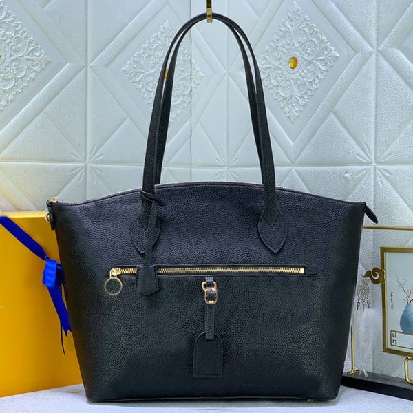 

fashion carryall handbag tote shopping bag women shoulder bags empreinte leather zippered exterior pocket classic letters high-capacity hand