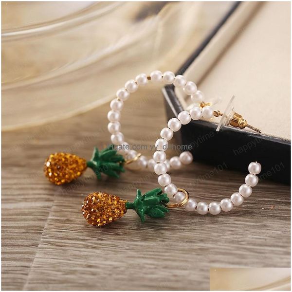 

dangle chandelier fashion jewelry faux pearl pineapple pendant earrings rhinstone dangle stud drop delivery dh9jg, Silver