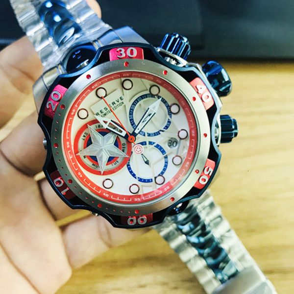 

wristwatches undefeated reserve bolt zeus mens watch luminous chronograph invincible luxury watches invicto reloj de hombre for drop 221128, Slivery;brown