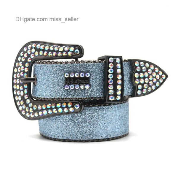 

designer belt bb simon belt inlaid with color diamond belt waist seal gun color zinc alloy pin buckle personality elegance fashion sweet, Black;brown