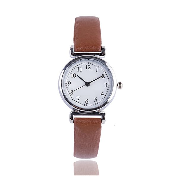 

watch women watches wristwatches fashion wristwatches waterproof montre de luxe wristwatch leather strap 25mm, Slivery;brown