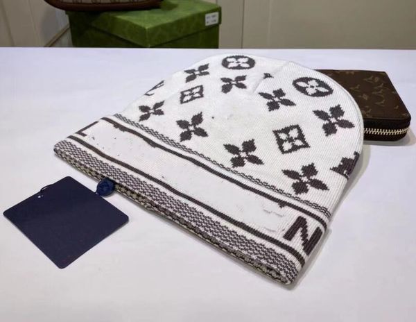 

2023 designer winter knitted beanie woolen hat women chunky knit thick warm faux fur pom beanies hats female bonnet beanie caps 310, Blue;gray