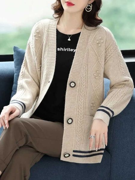 

women's sweaters women's casual long sleeves knitted sweater jacket stripe korean fashion vest vintage singlebreasted clothing ne, White;black