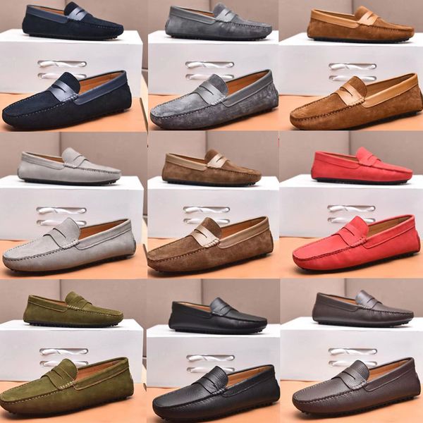

2022 designer men's loafers british business sandals luxury 100% leather lazy beanie casual slip-on set foot shoes fashion round head s, Black