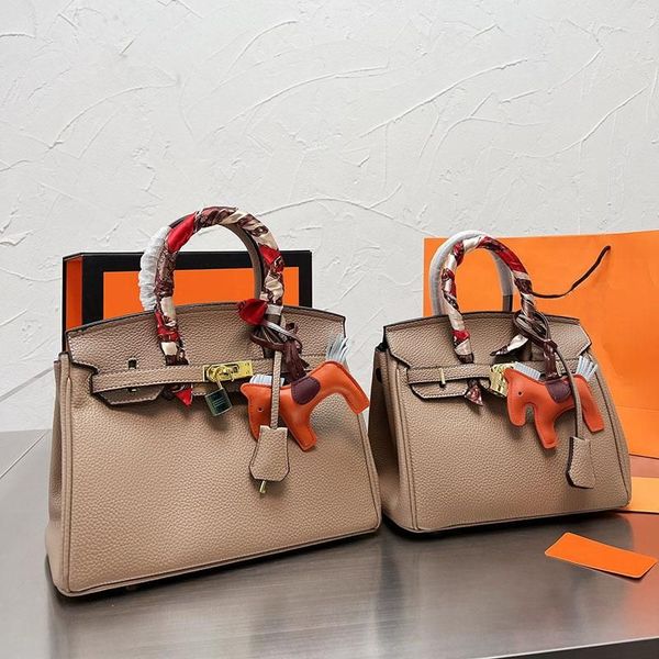 

fashion brand designer birkin tote shopping bag women luxurious shoulder bags handbags simple leather satchel large capacity totes purse wit