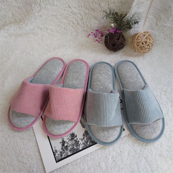 

female indoor slippers couple household non-slip four seasons contracted style single jersey slipper, Black
