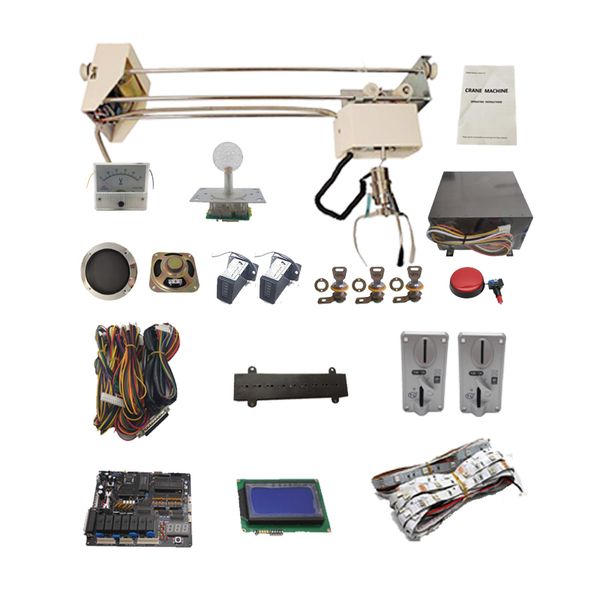 

diy claw crane machine kit with 53 cm 71c m gantry main board with lcd display coin acceptor power supply
