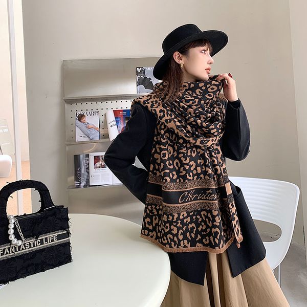 

scarves luxury brand doublesided scarf women winter warm cashmere shawl letter printing soft thin blanket holiday gift 221129, Blue;gray