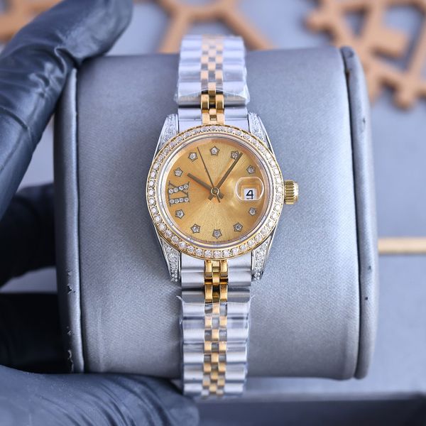 

Gold 31mm 28mm ceramic watch women automatic mechanical men women diamond watches stainless steel folding buckle sport waterproof fashion wristwatch bracelet