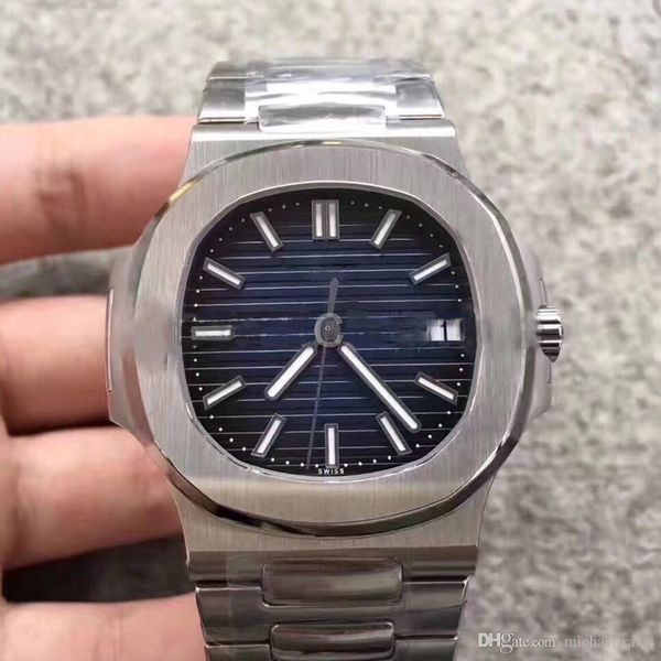 

automatic mens watch 40mm islamic digital quality mechanical 316l all steel sapphire glass original folding buckle, Slivery;brown