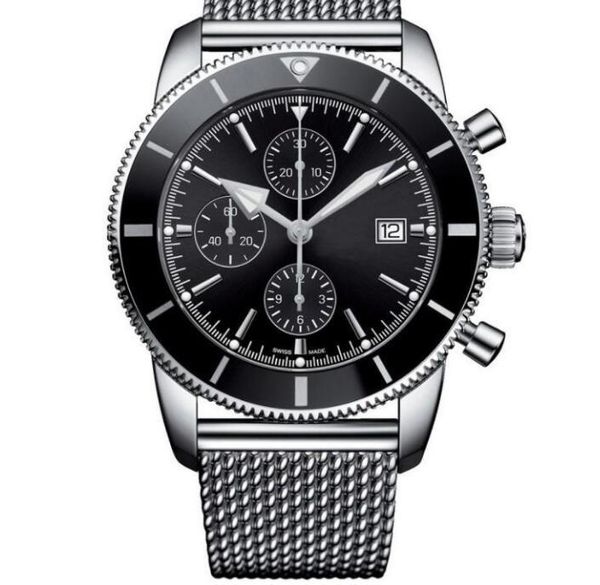 

2023 luxury superocean heritage watch 44 mm b20 steel belt automatic mechanical movement full working men wrist wa cmnx waterproof montre de, Slivery;brown